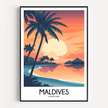 Maldives Scenic Landscape Art
