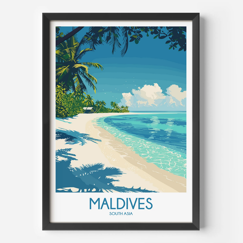 Maldives Souvenir Poster Print
