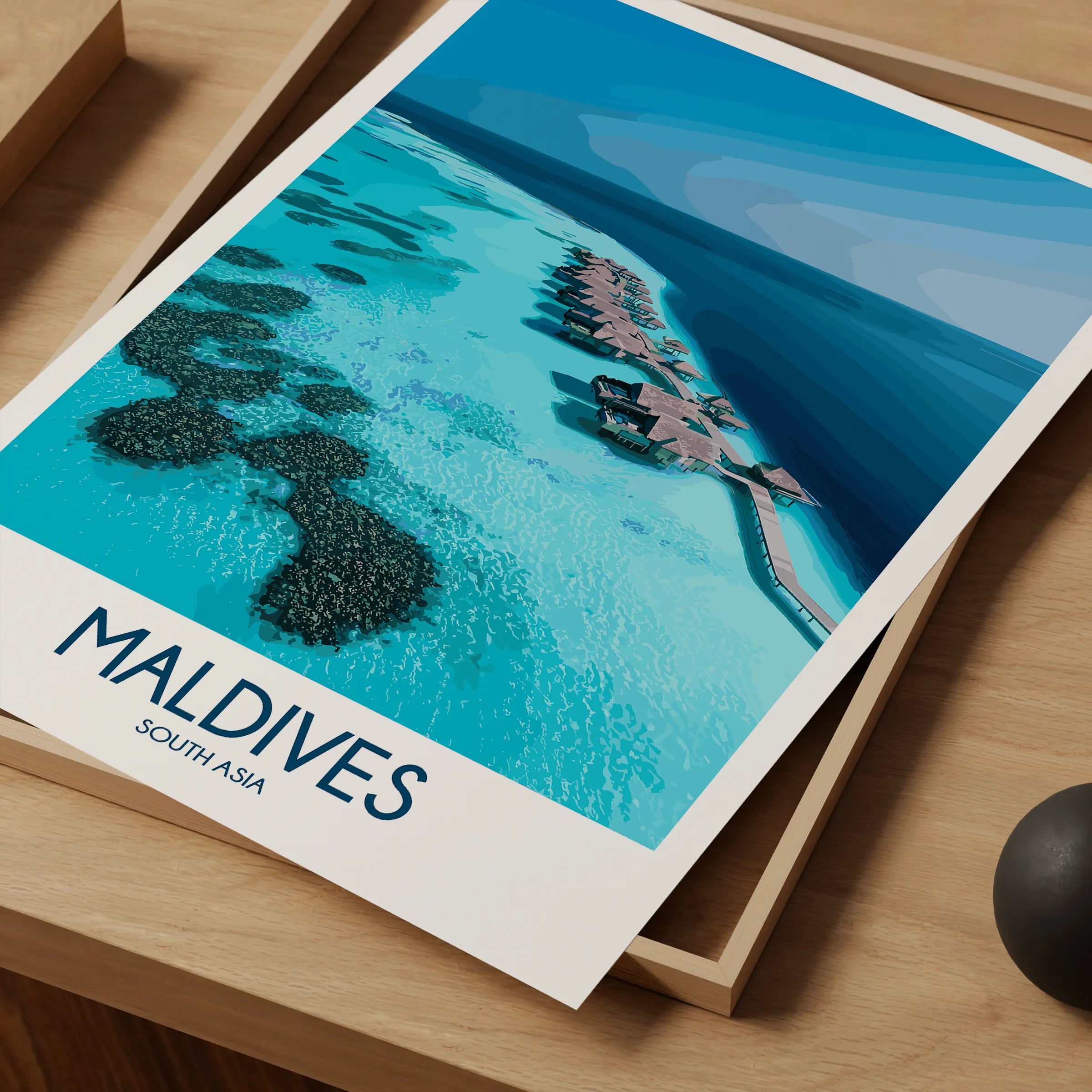 Maldives Vintage Style Print