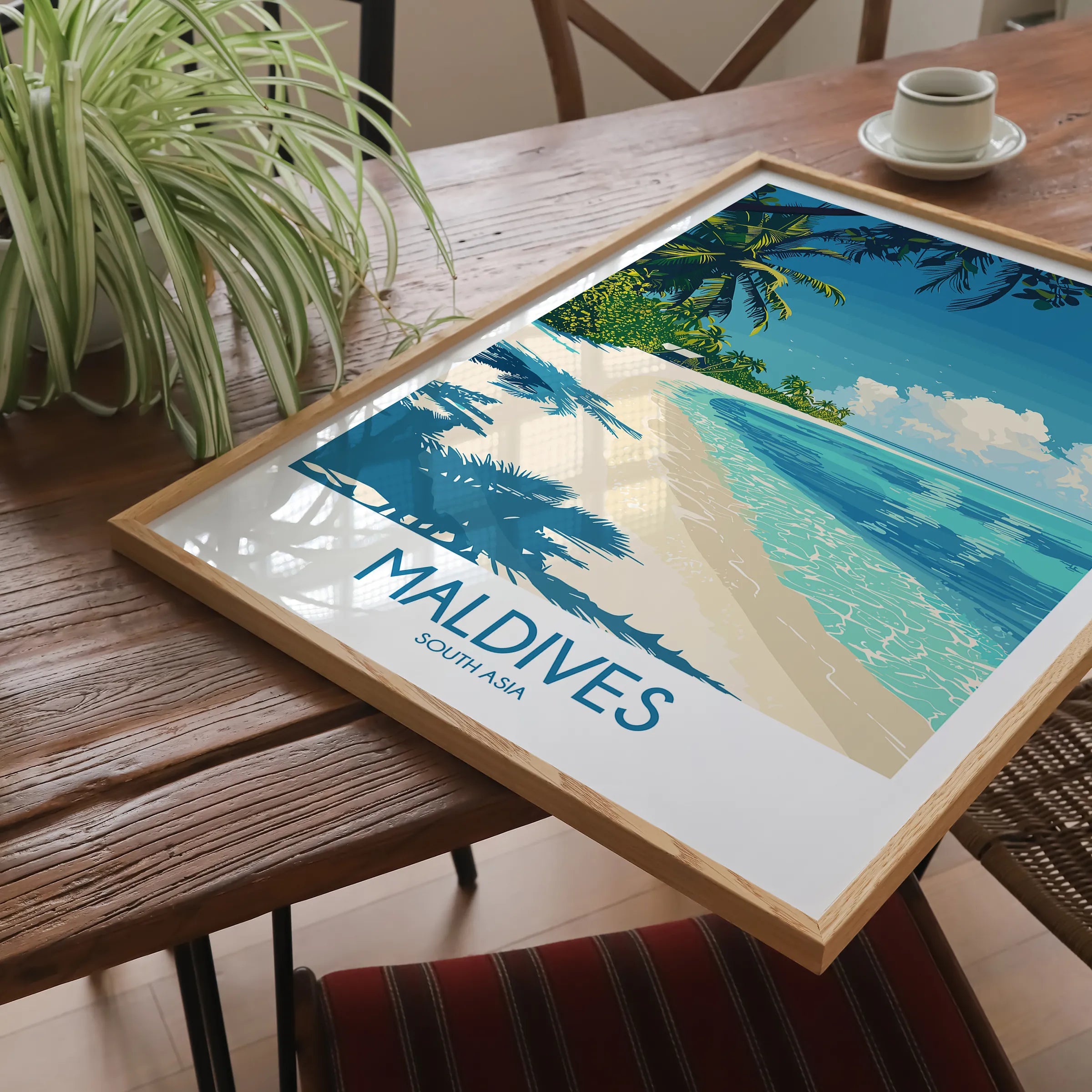 Maldives Vintage Style Print
