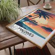 Maldives Vintage Style Print
