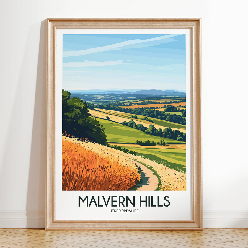 Malvern Hills Scenic Landscape Art