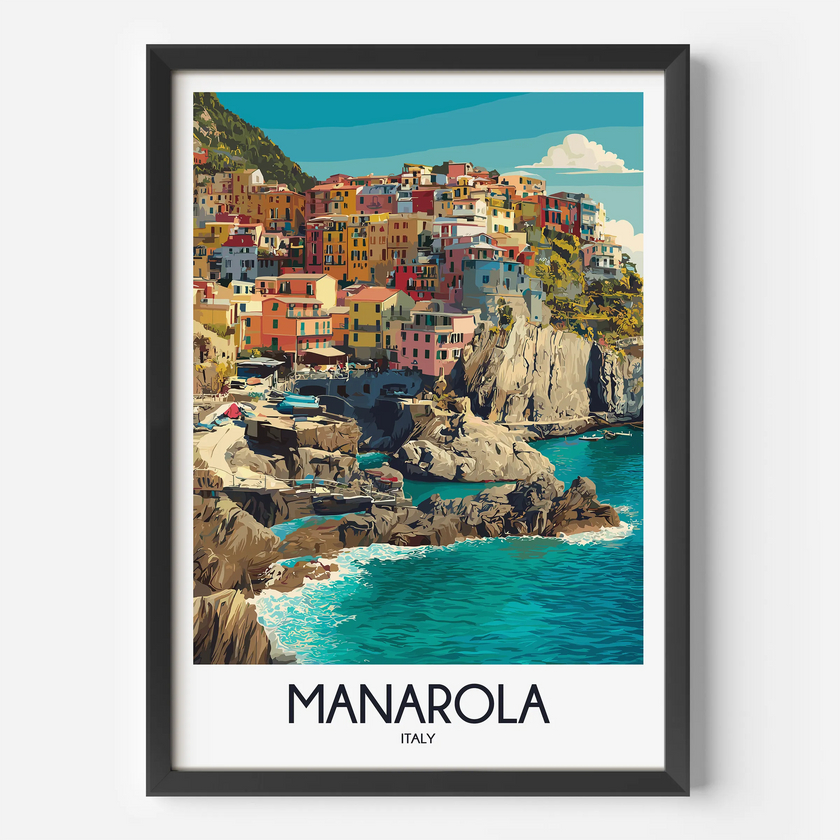 Manarola Modern Travel Poster