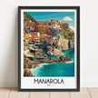 Manarola Scenic Landscape Art