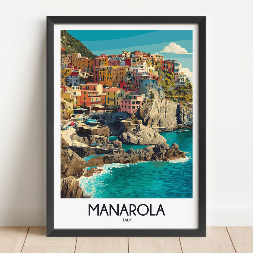 Manarola Scenic Landscape Art