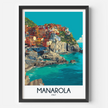 Manarola Vintage Style Print