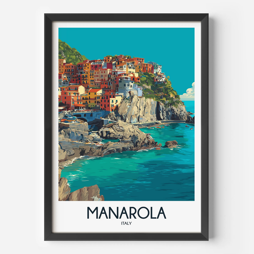 Manarola Vintage Style Print