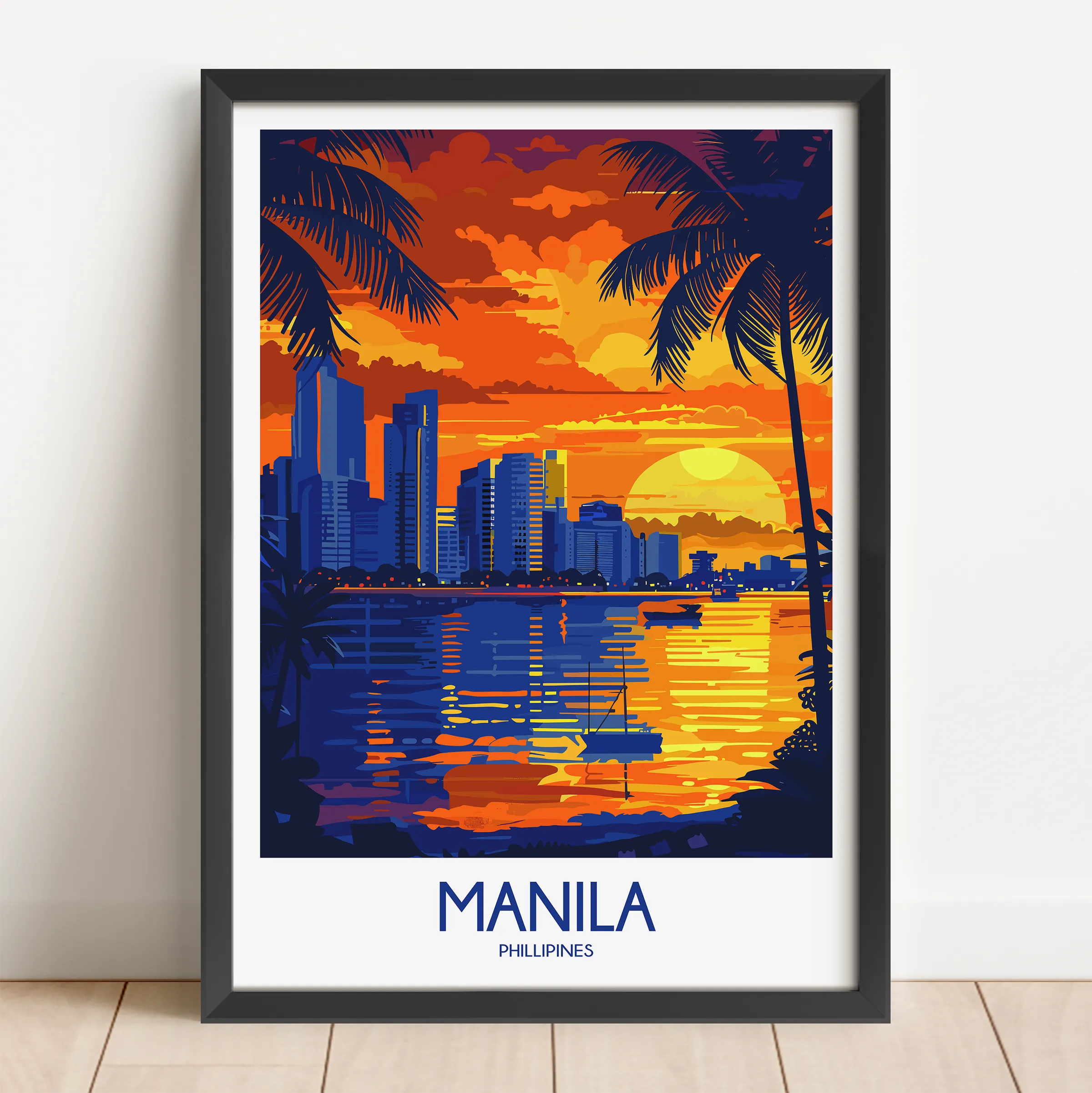 Manila Modern Travel Poster