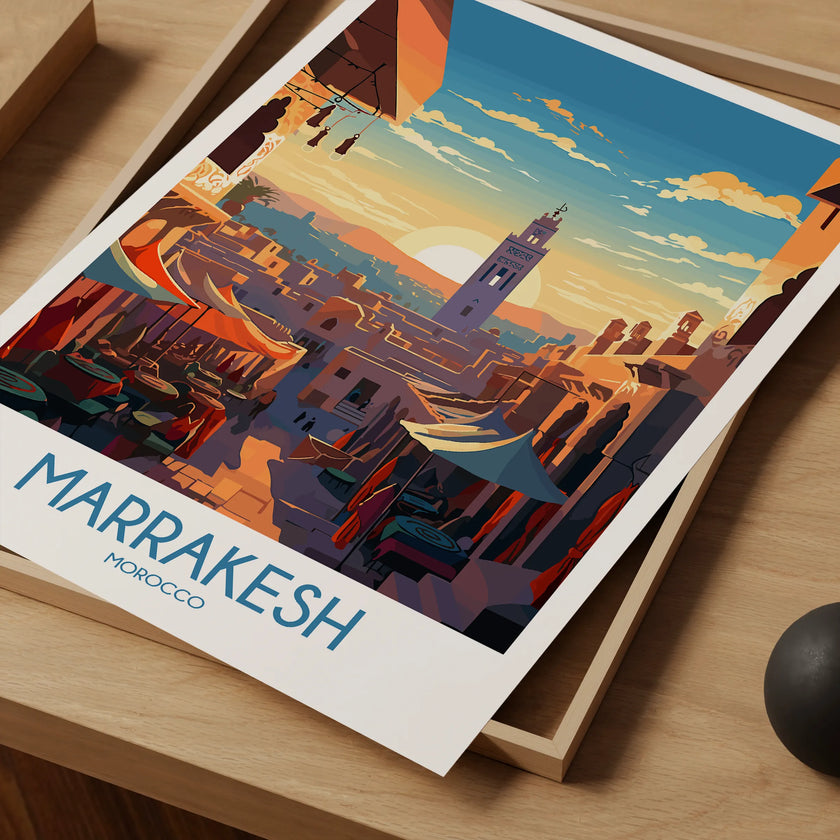 Marrakesh Modern Travel Poster