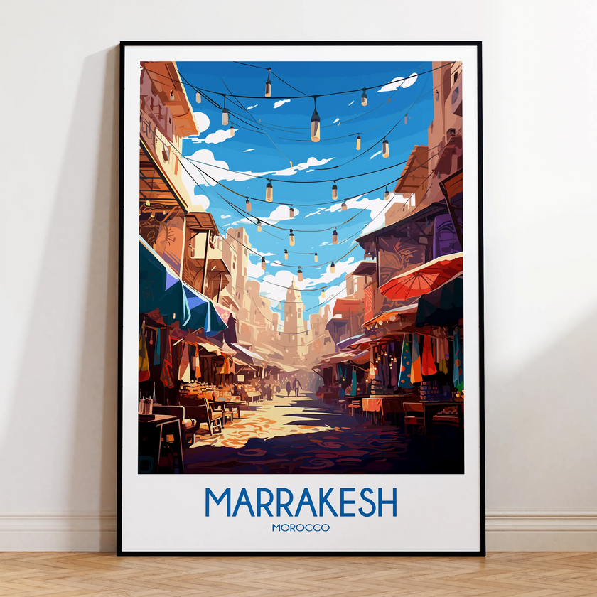 Marrakesh Modern Travel Poster