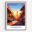 Marrakesh Modern Travel Poster