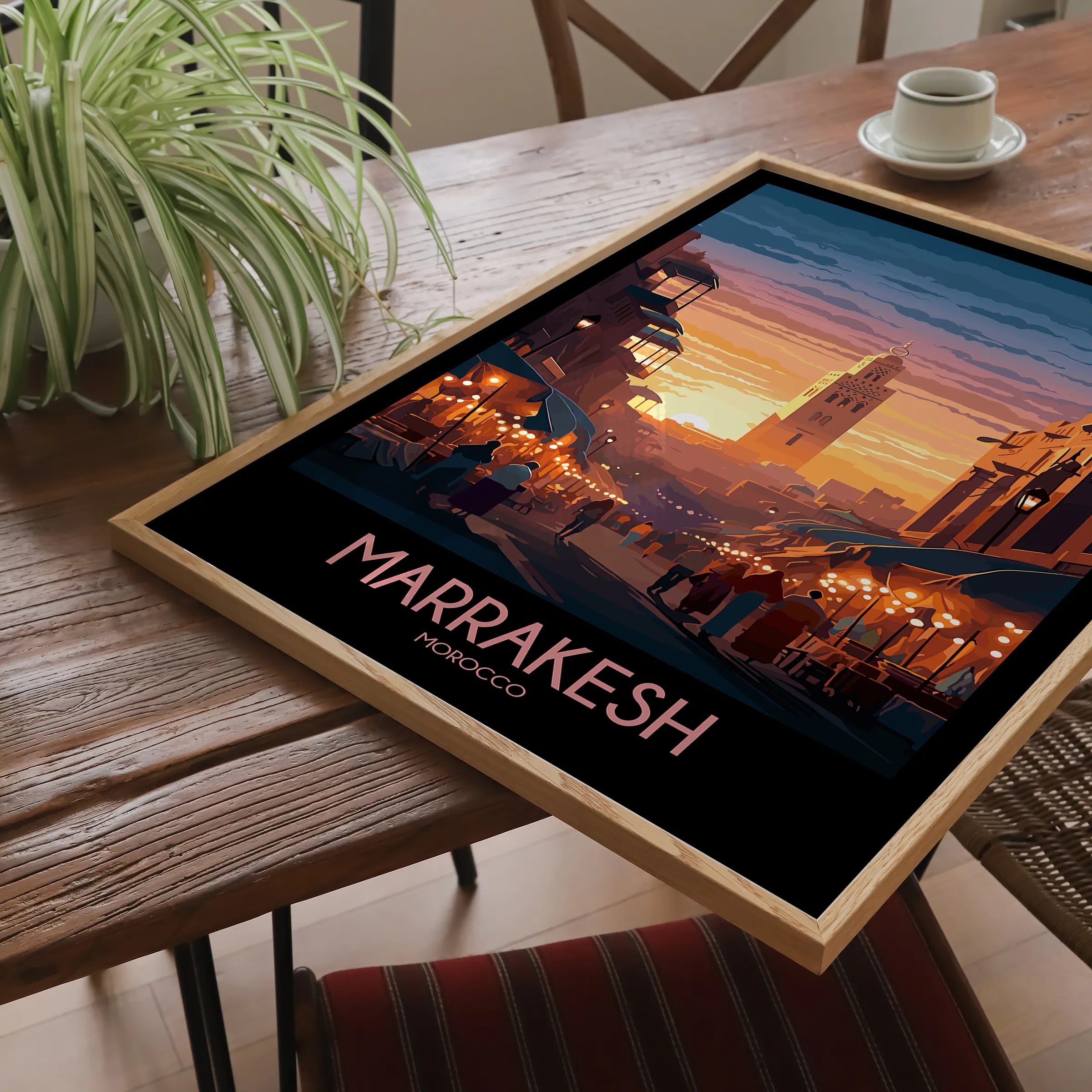 Marrakesh Retro Travel Illustration