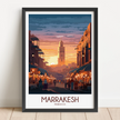 Marrakesh Retro Travel Illustration