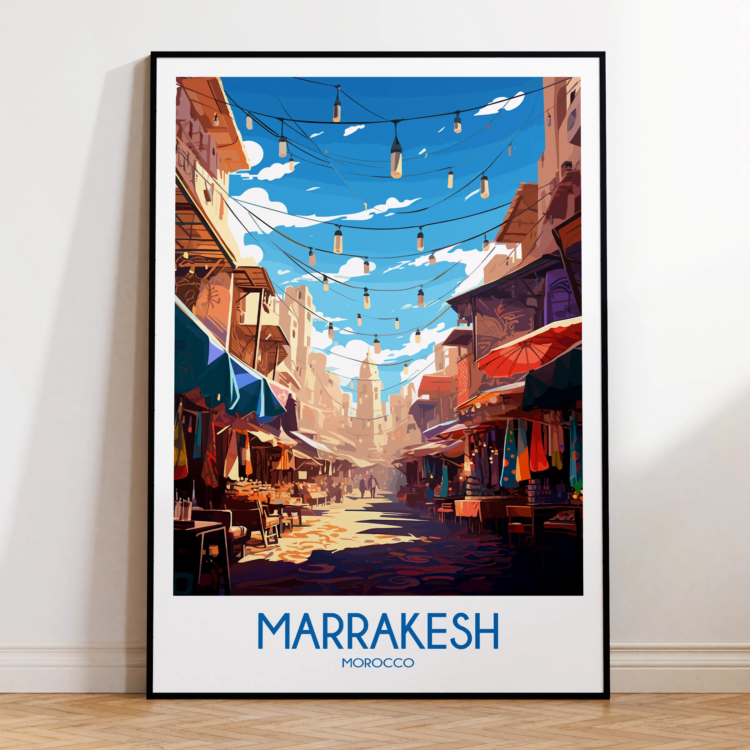 Marrakesh Retro Travel Illustration