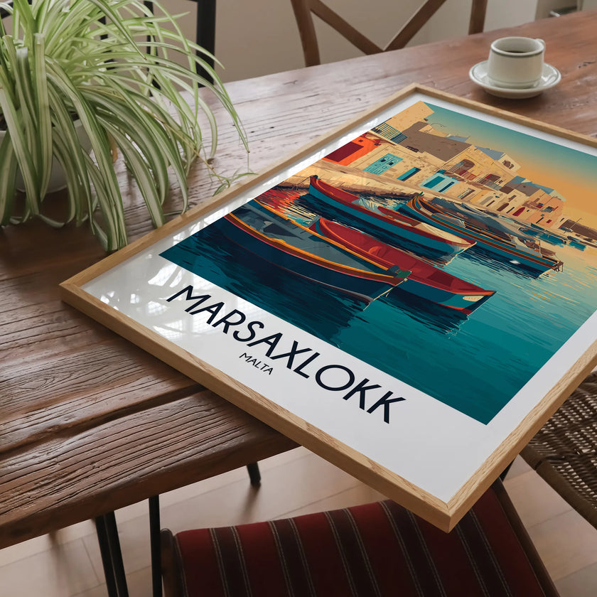Marsaxlokk Modern Travel Poster