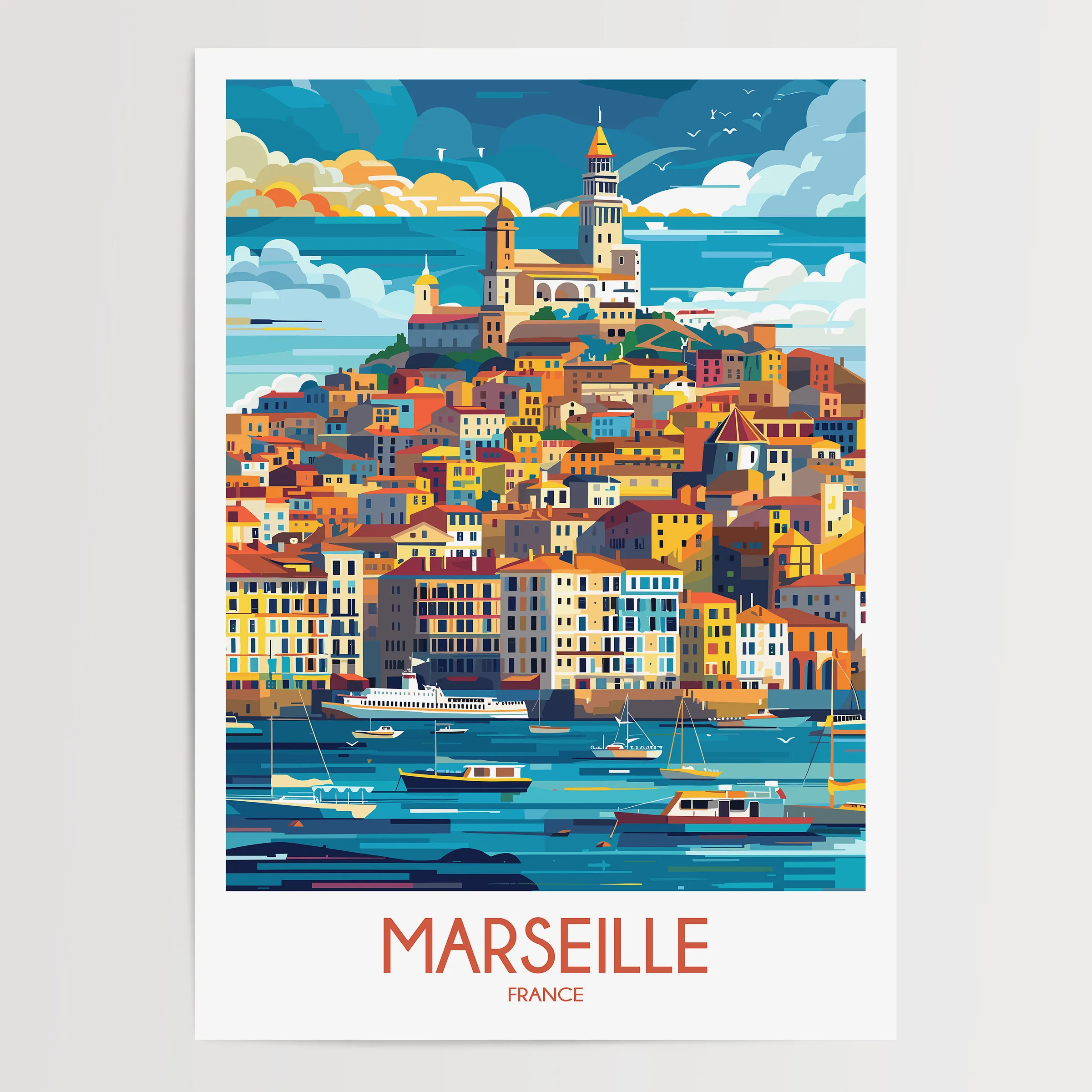 Marseille Souvenir Poster Print