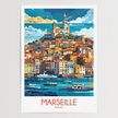 Marseille Souvenir Poster Print