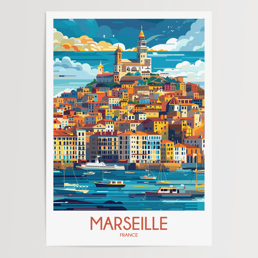 Marseille Souvenir Poster Print