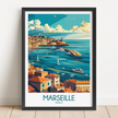 Marseille Souvenir Poster Print