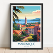 Martinique Modern Travel Poster