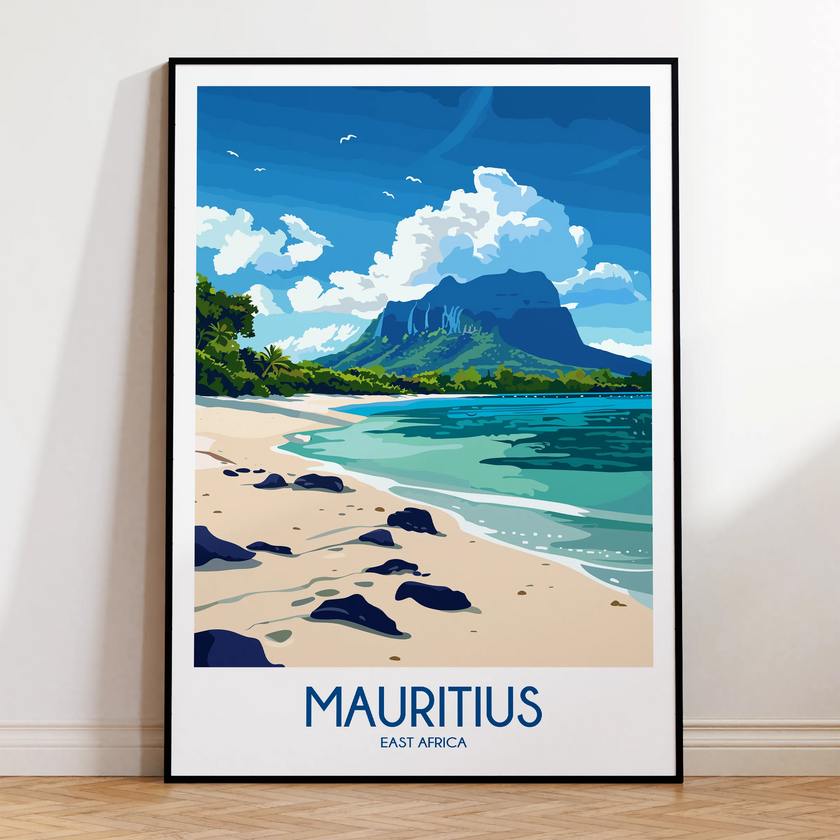 Mauritius Modern Travel Poster