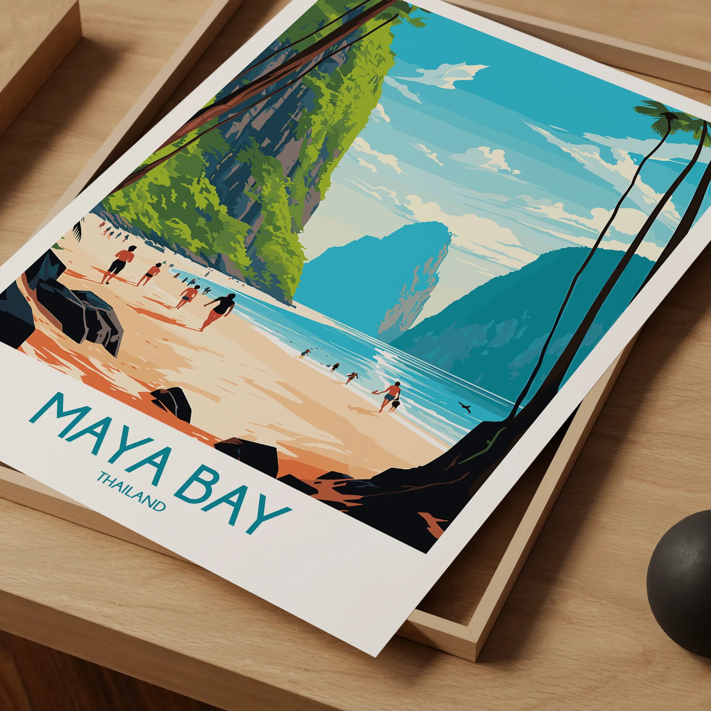 Maya Bay Modern Travel Poster