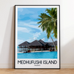 Medhufushi Island Retro Travel Illustration