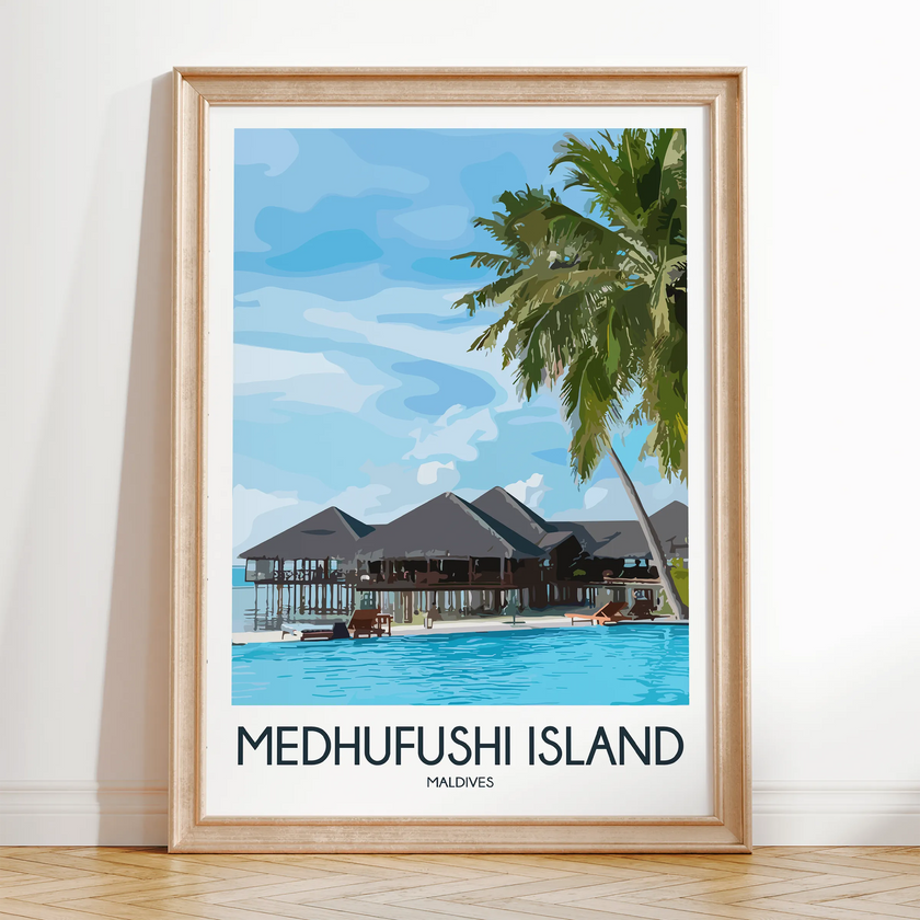 Medhufushi Island Scenic Landscape Art