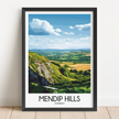 Mendip Hills Scenic Landscape Art