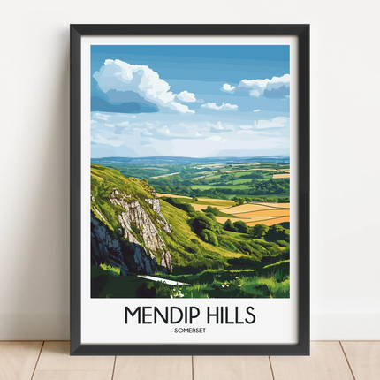 Mendip Hills Scenic Landscape Art