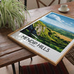 Mendip Hills Vintage Style Print