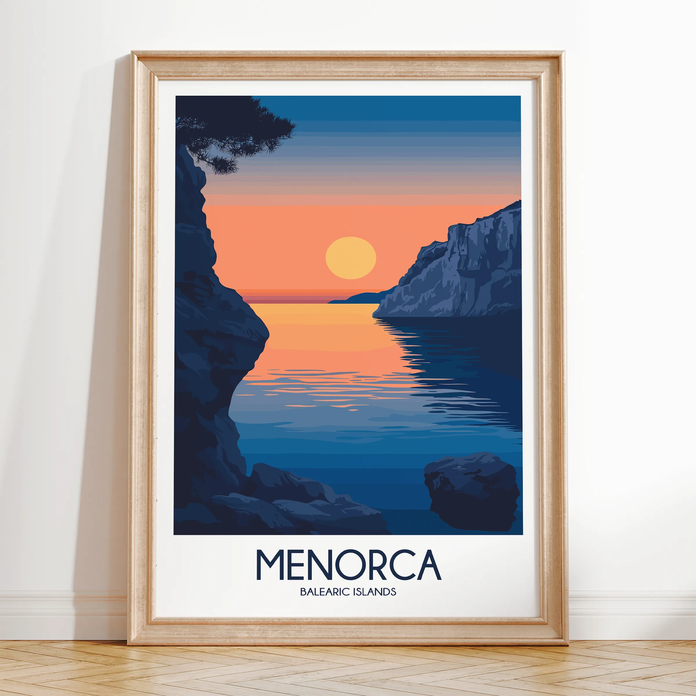 Menorca Modern Travel Poster