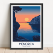 Menorca Retro Travel Illustration
