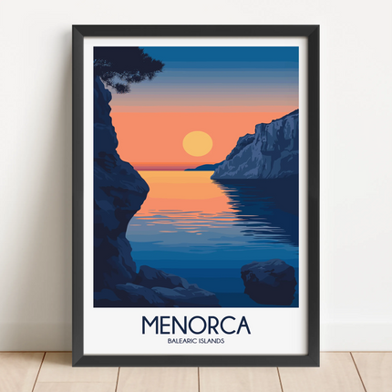Menorca Retro Travel Illustration
