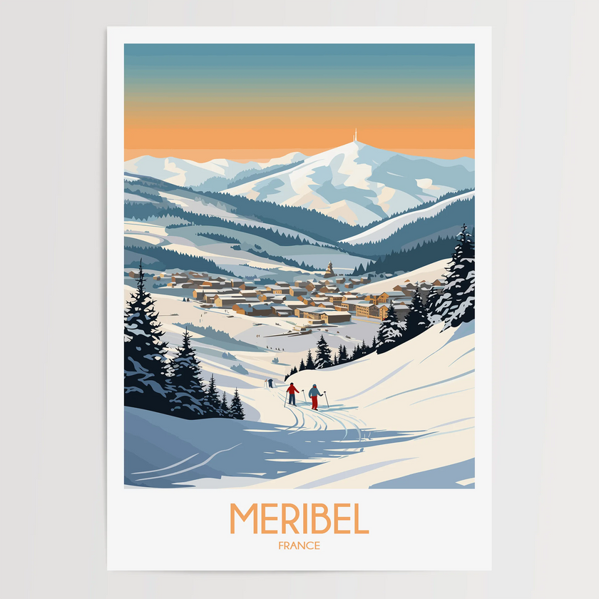 Meribel Destination Art Gift