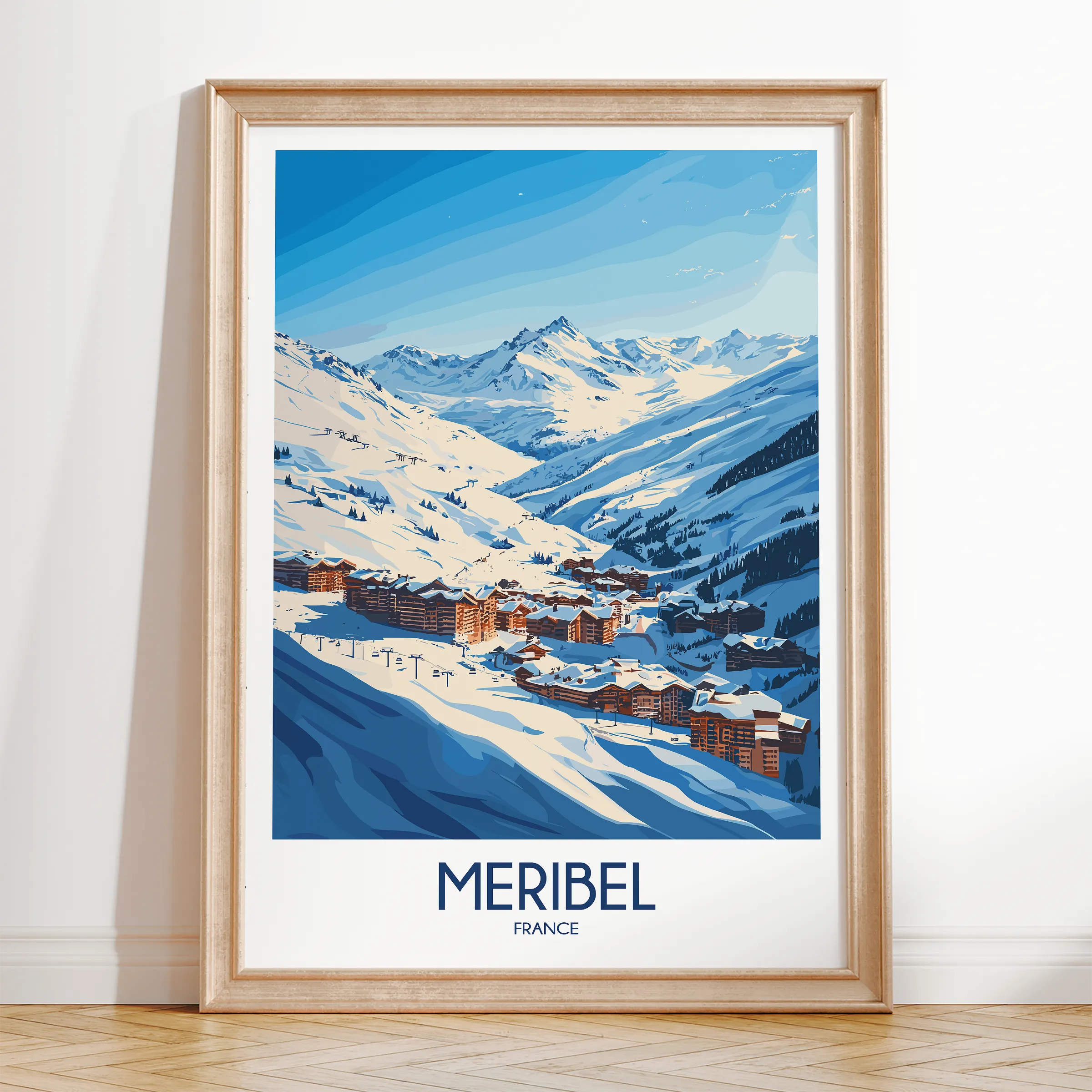 Meribel Modern Travel Poster