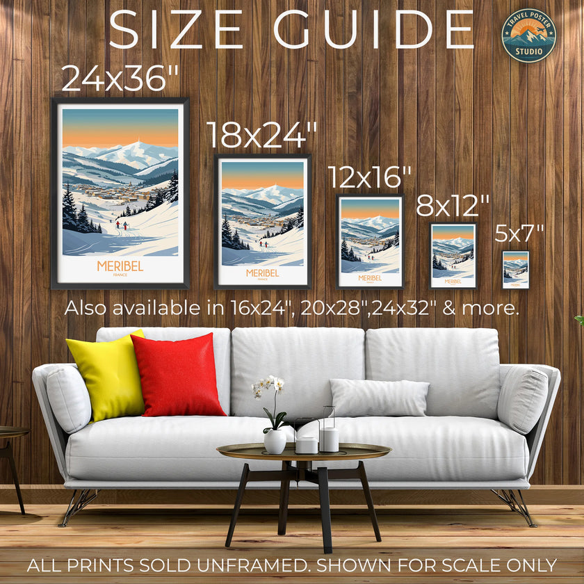 Meribel Modern Travel Poster