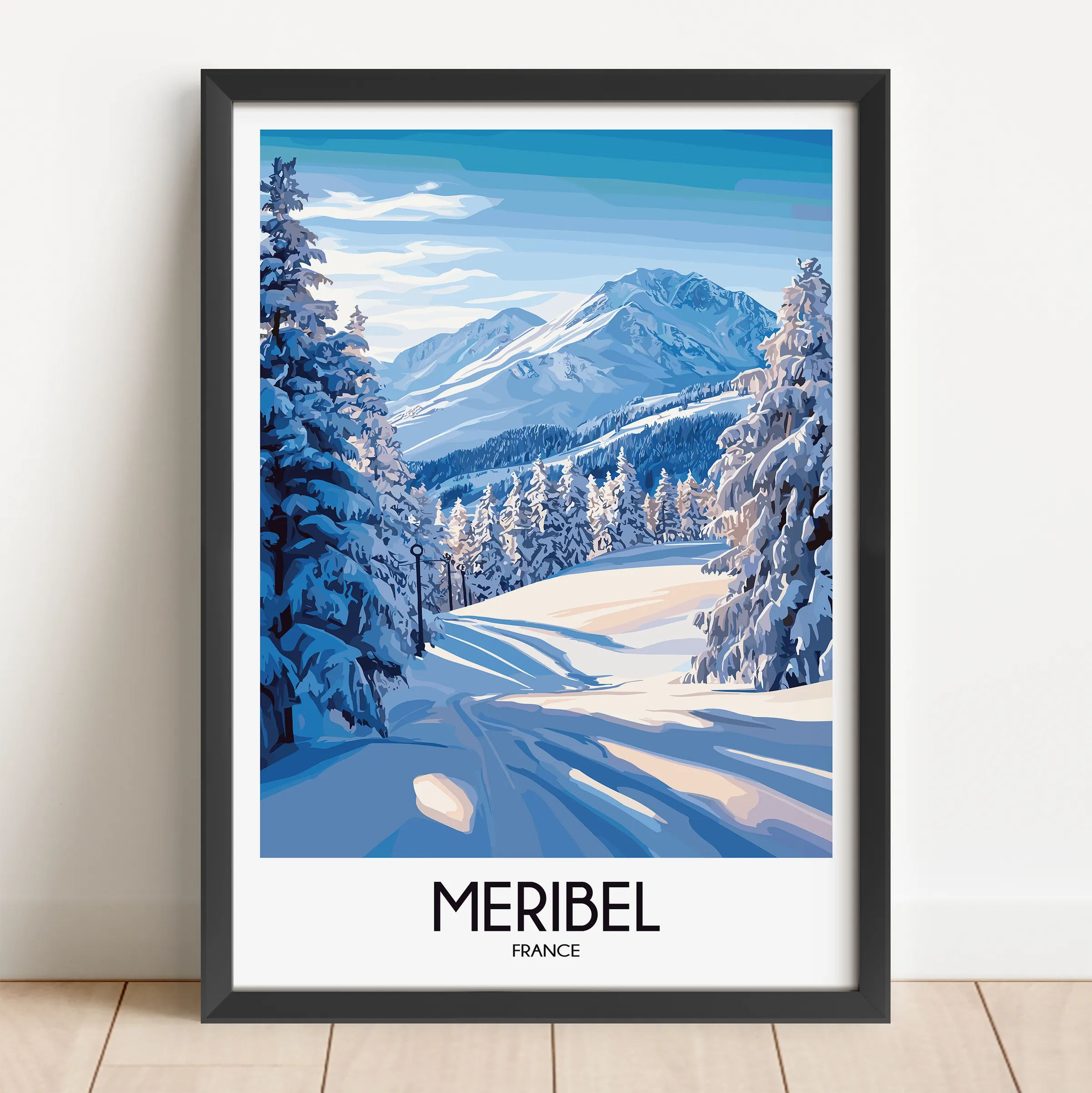 Meribel Modern Travel Poster