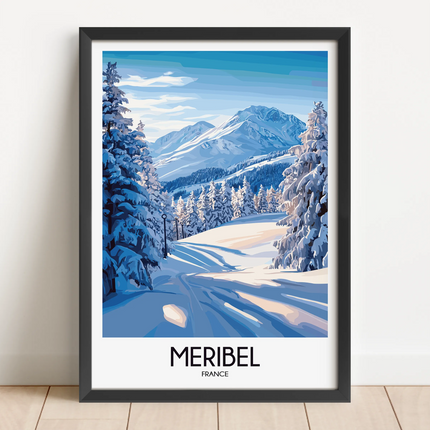 Meribel Modern Travel Poster