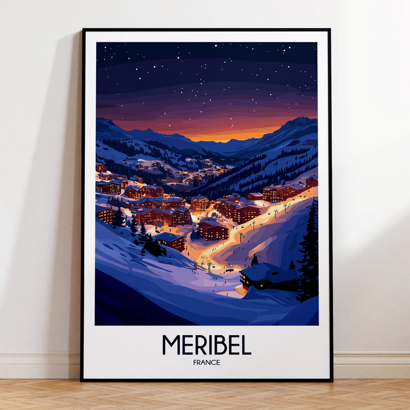 Meribel Modern Travel Poster