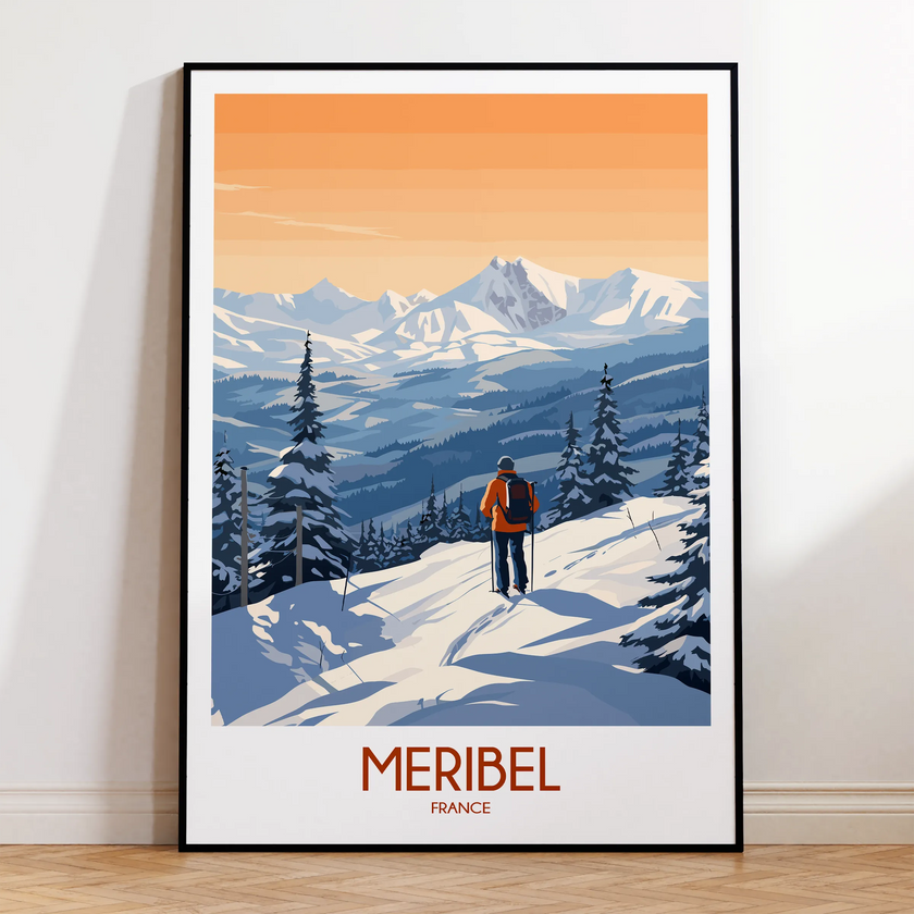Meribel Retro Travel Illustration