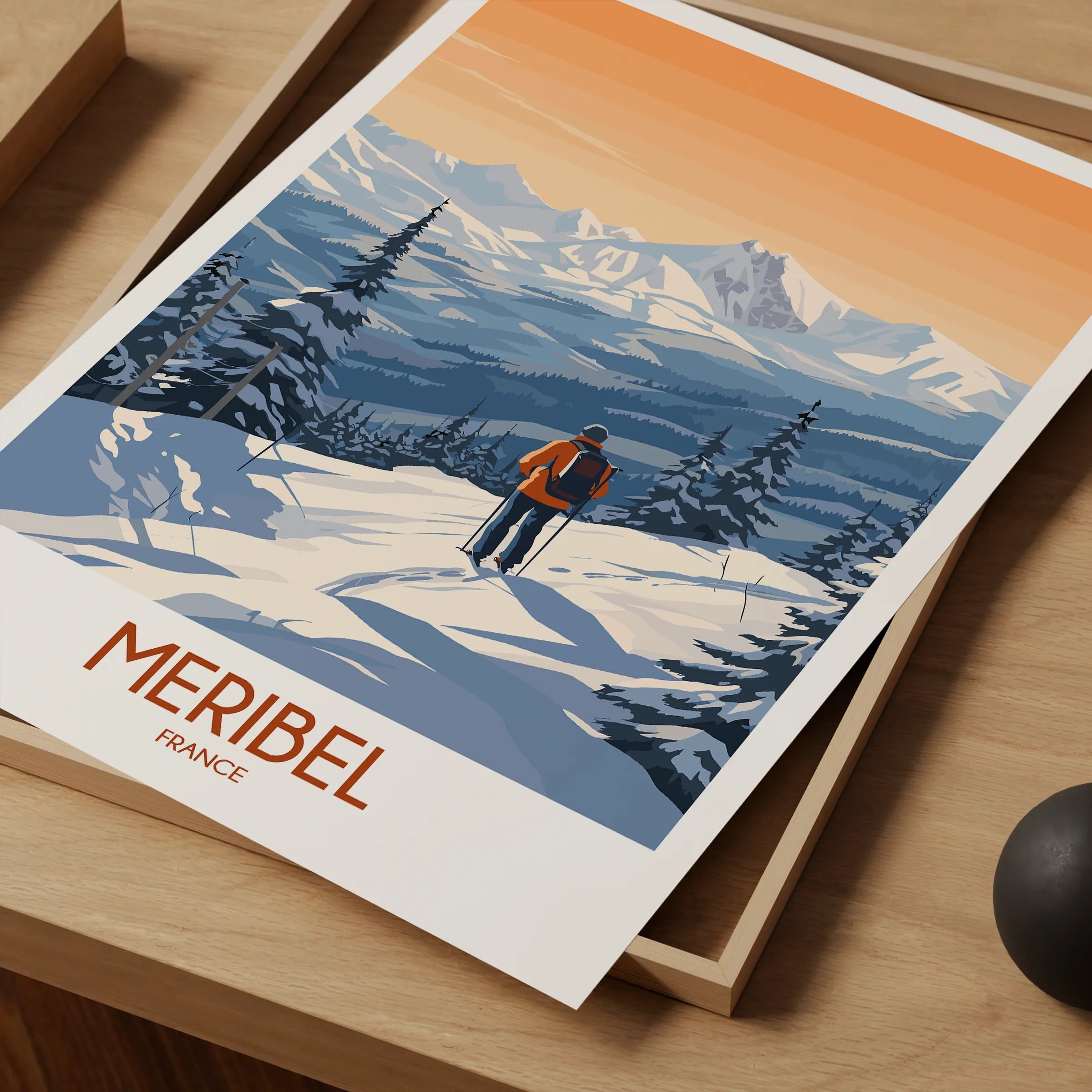 Meribel Vintage Style Print
