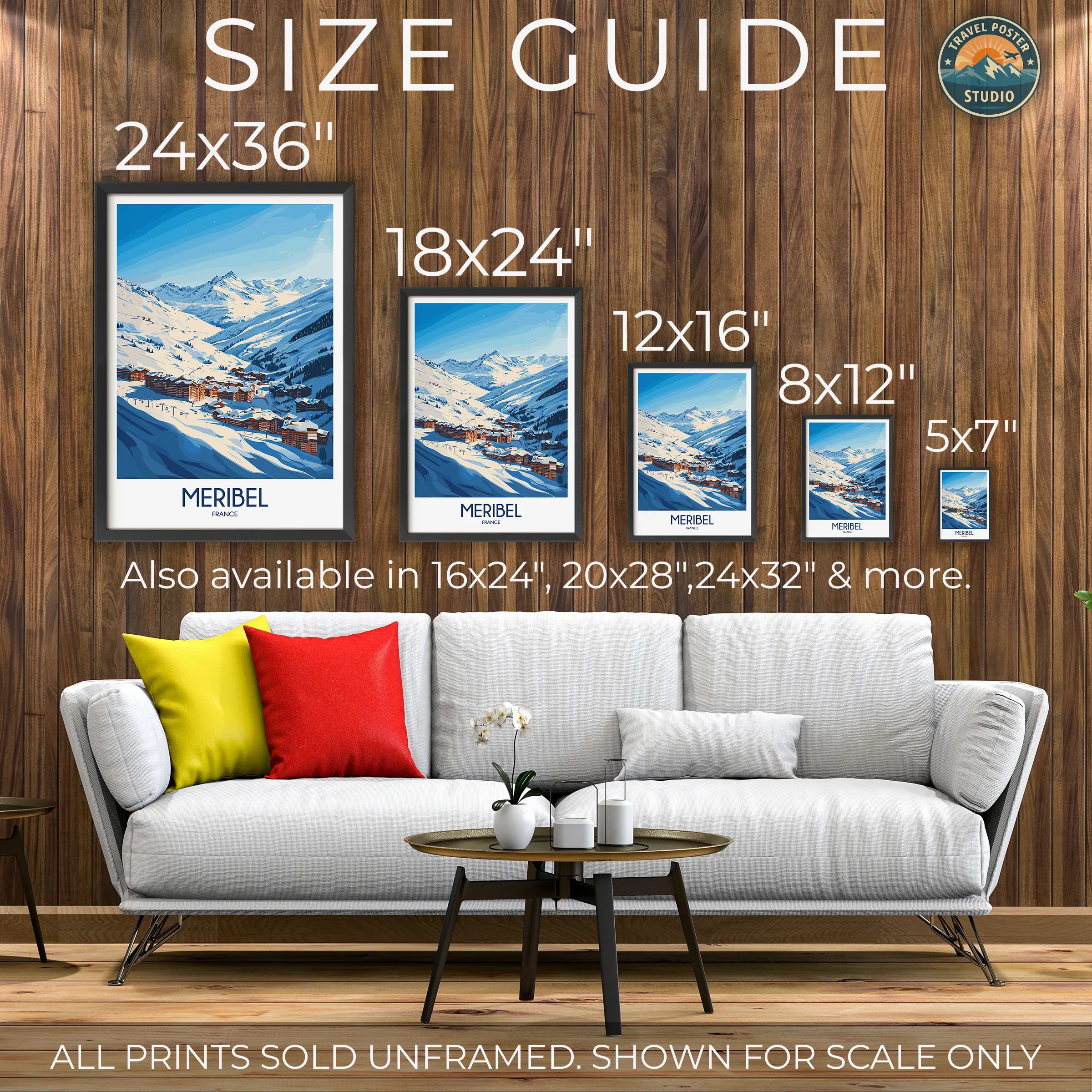 Meribel Vintage Style Print