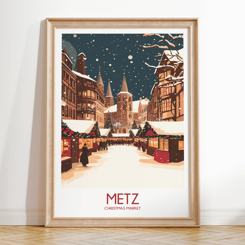 Metz Retro Travel Illustration