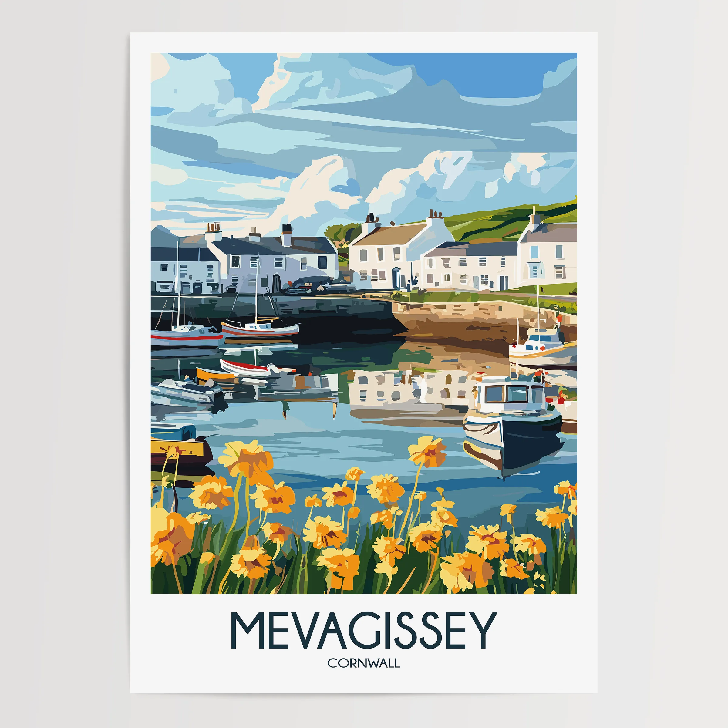 Mevagissey Modern Travel Poster