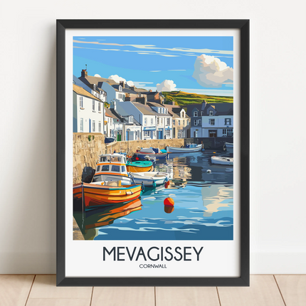 Mevagissey Modern Travel Poster