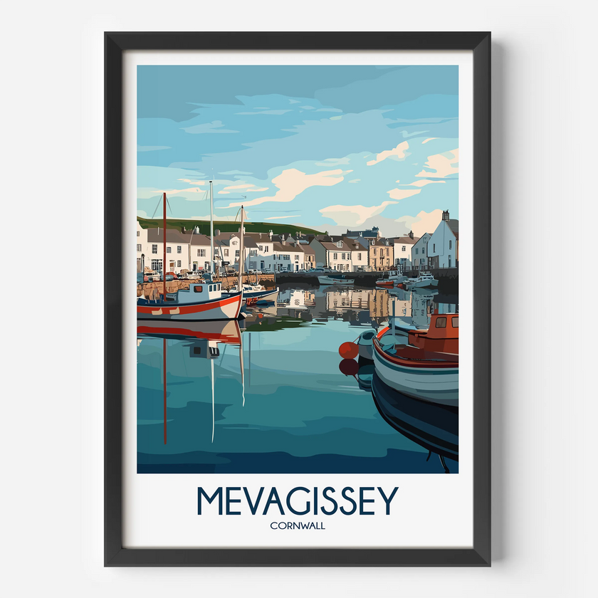 Mevagissey Modern Travel Poster