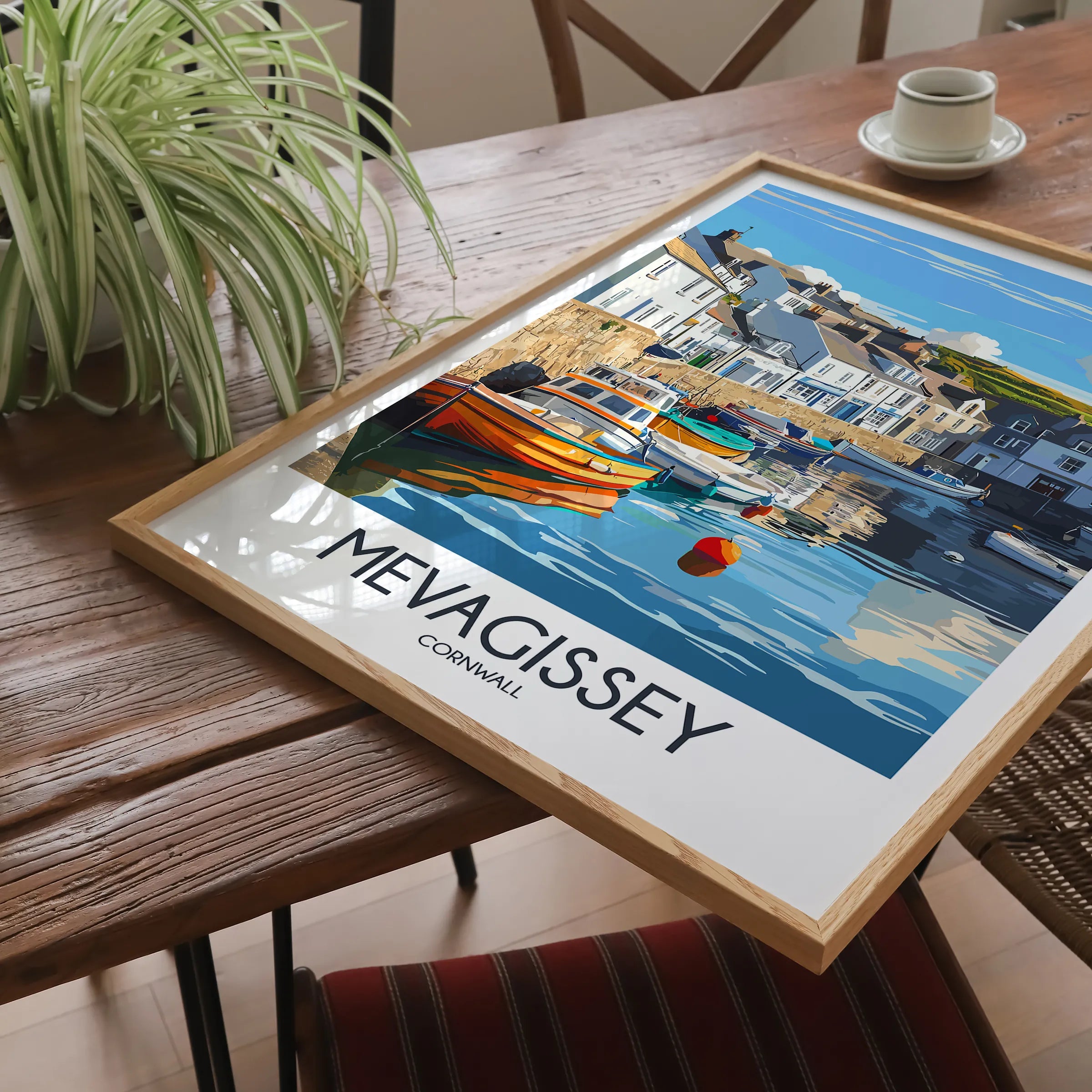 Mevagissey Retro Travel Illustration