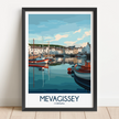 Mevagissey Retro Travel Illustration