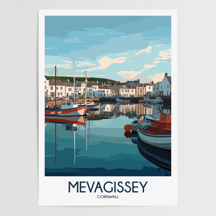 Mevagissey Scenic Landscape Art